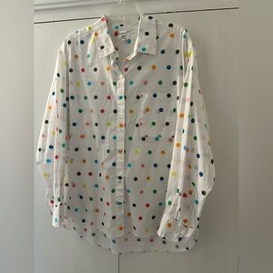 Aerie Smiley Face Button Down Large